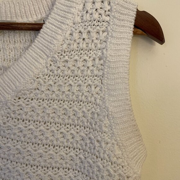 Vince Cropped Cotton Sweater Vest, Size S, Gently Used - Fair Condition - Picture 5 of 9